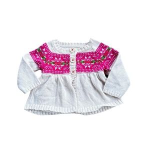 Osh Kosh Infant Girl Peplum Cardigan 6 months